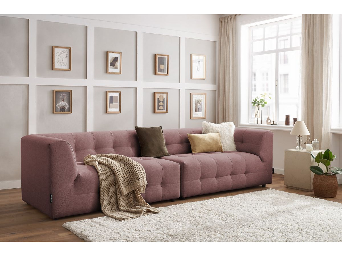 Canapé droit modulable 4 places KLEBER rose