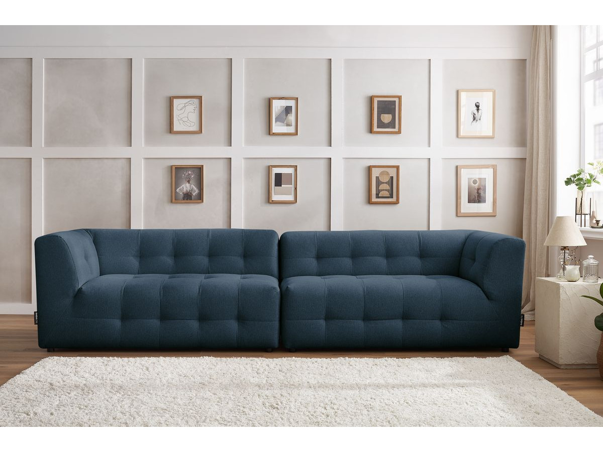 Canapé droit modulable 4 places KLEBER bleu foncé — vue 4