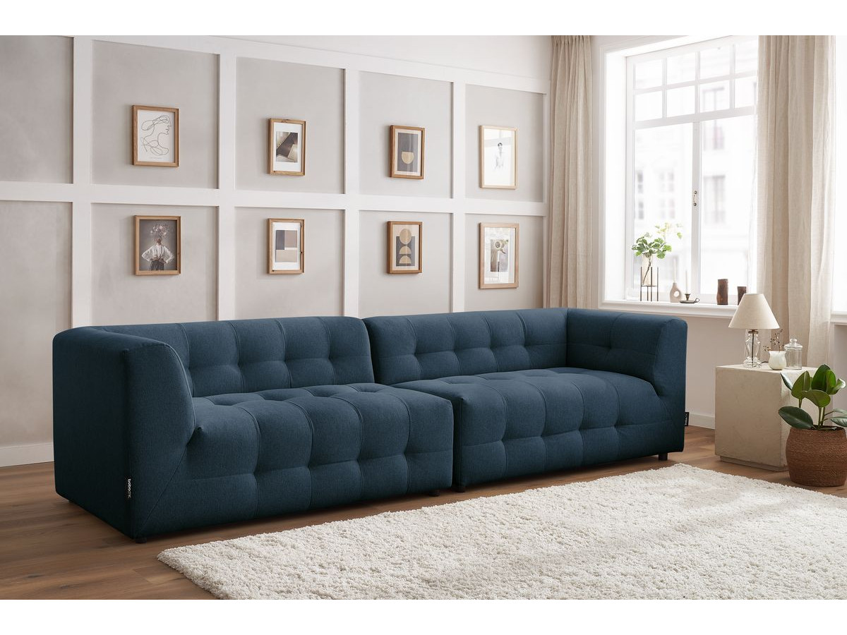 Canapé droit modulable 4 places KLEBER bleu foncé — vue 5