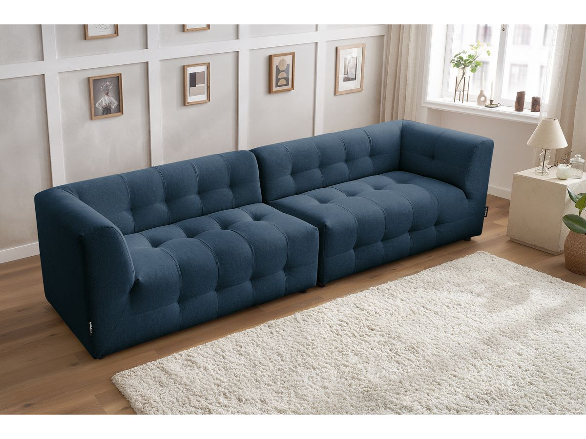 Canapé droit modulable 4 places KLEBER bleu foncé — vue 6
