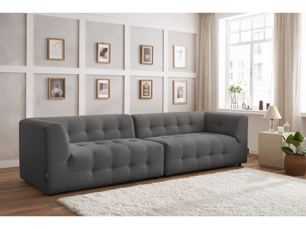 Canapé droit modulable 4 places KLEBER gris foncé — vue 5