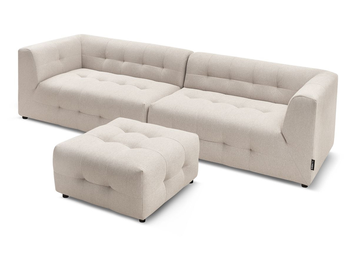 Sofa modułowa 4-osobowa nierozkładana KLEBER z pufem