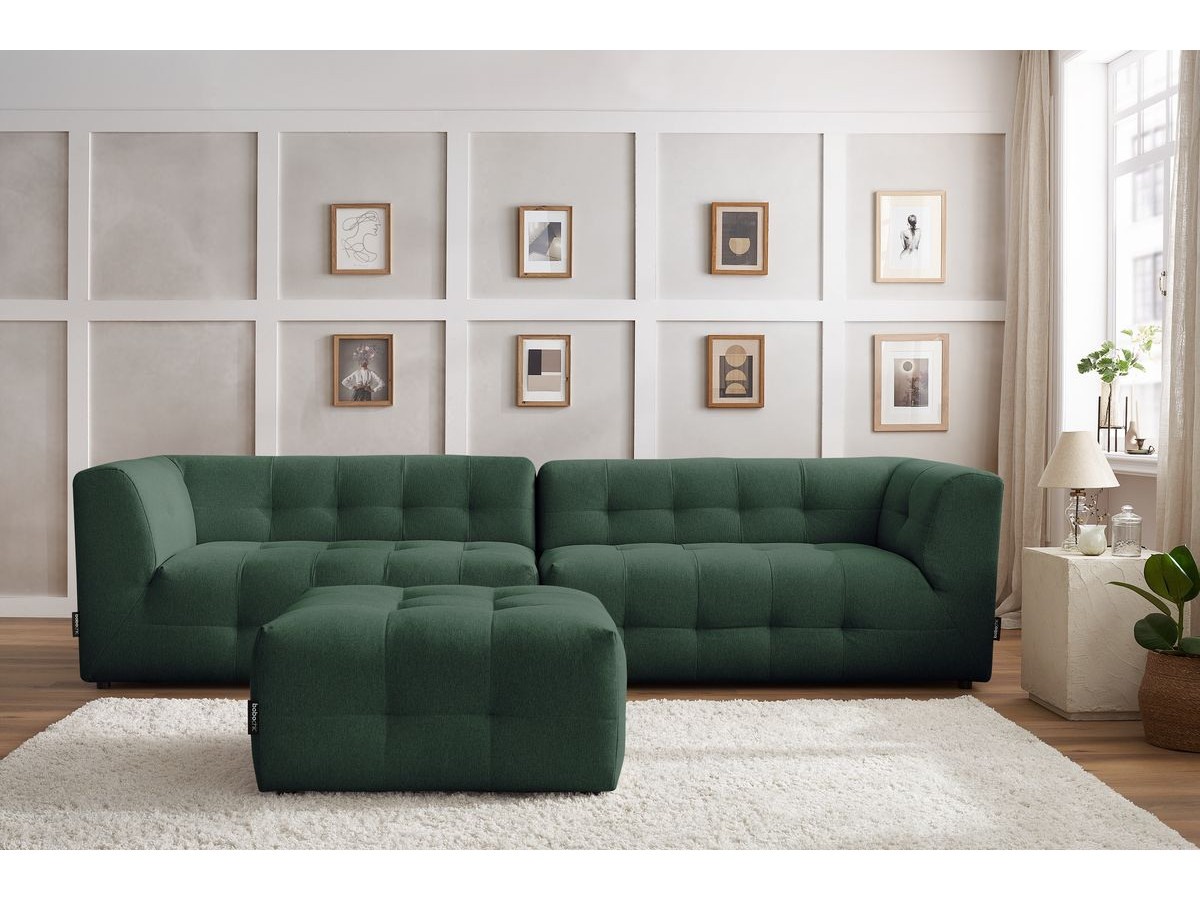 Sofa modułowa 4-osobowa nierozkładana KLEBER z pufem