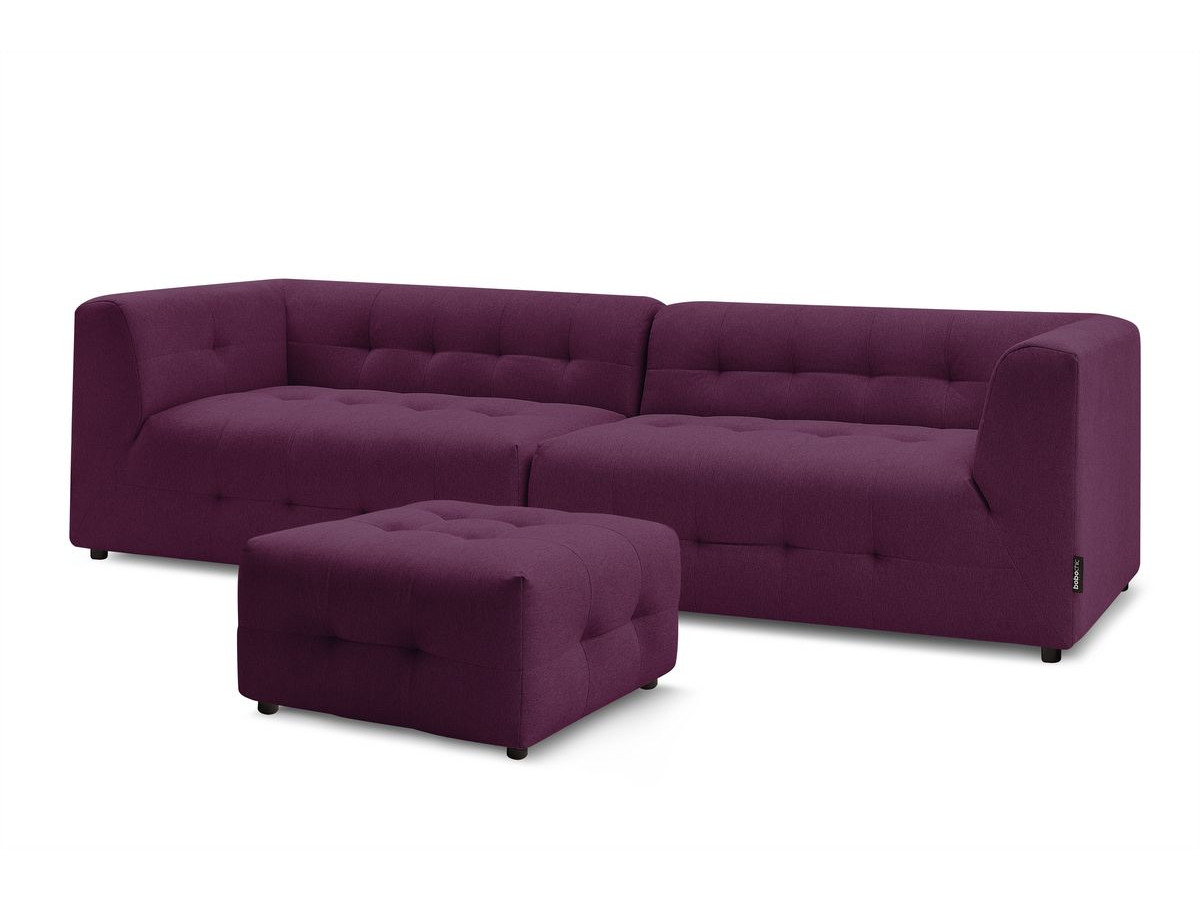 Sofa modułowa 4-osobowa nierozkładana KLEBER z pufem