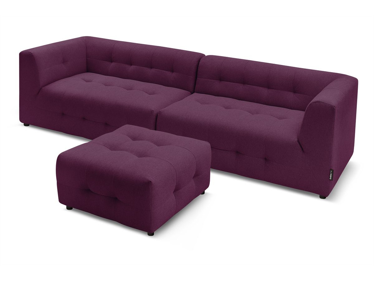 Sofa modułowa 4-osobowa nierozkładana KLEBER z pufem