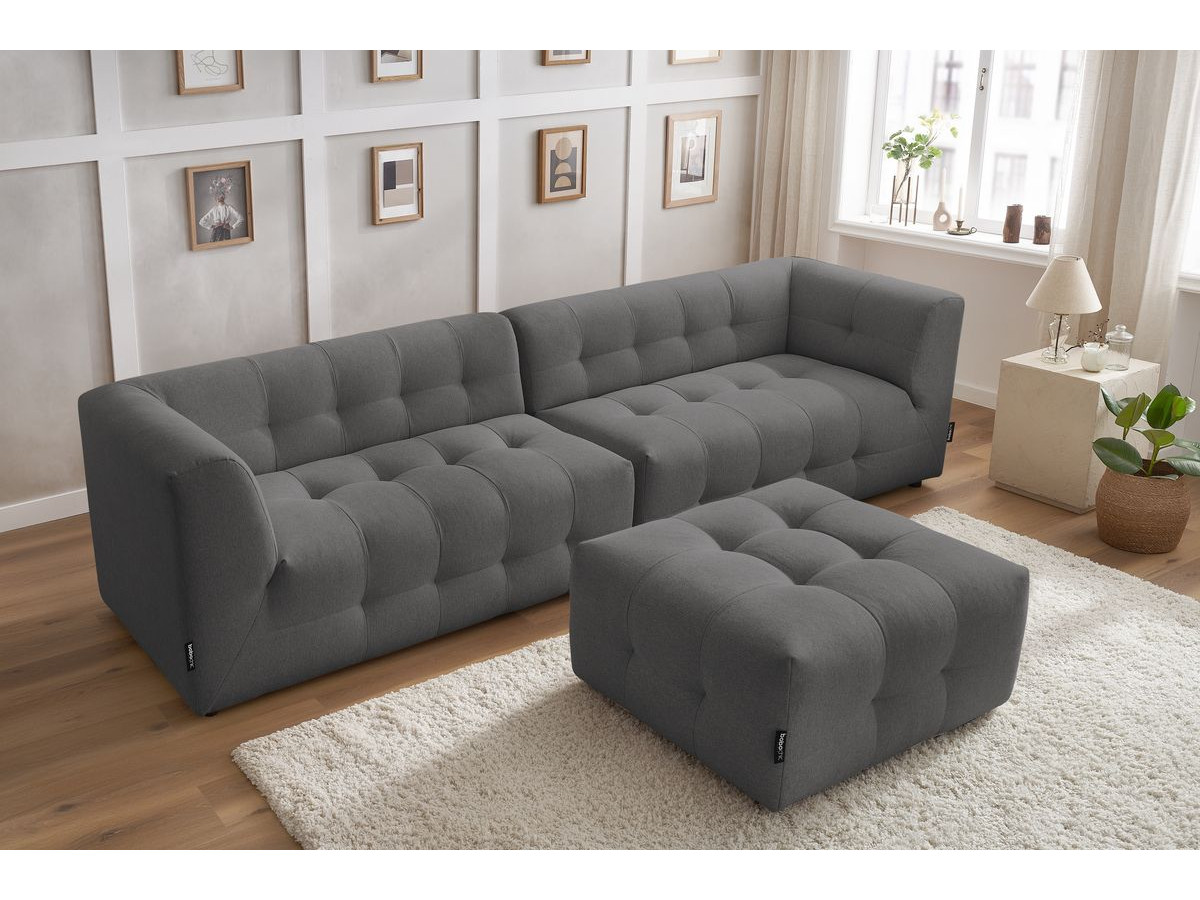 Sofa modułowa 4-osobowa nierozkładana KLEBER z pufem