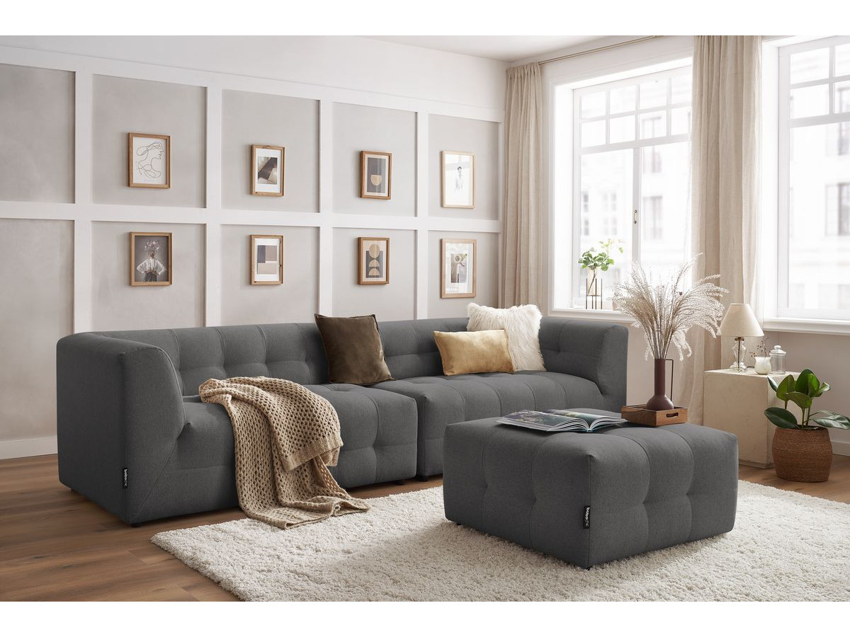 Sofa modułowa 4-osobowa nierozkładana KLEBER z pufem