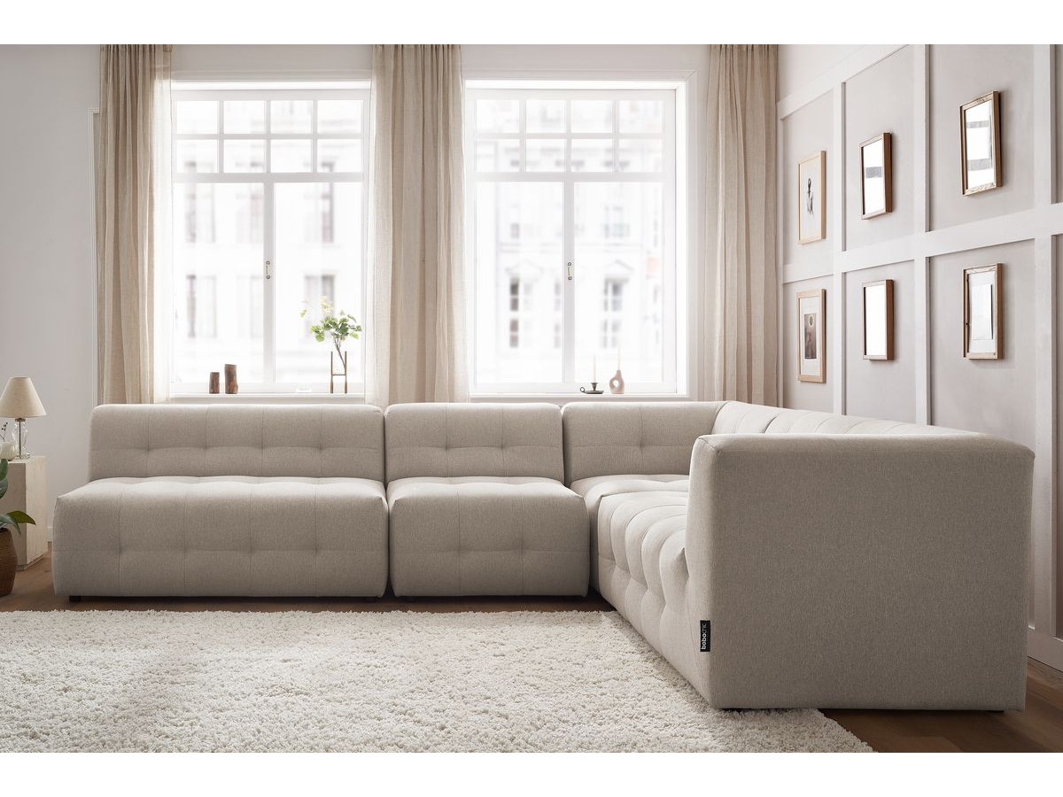 Canapé d'angle modulable KLEBER beige — vue 5