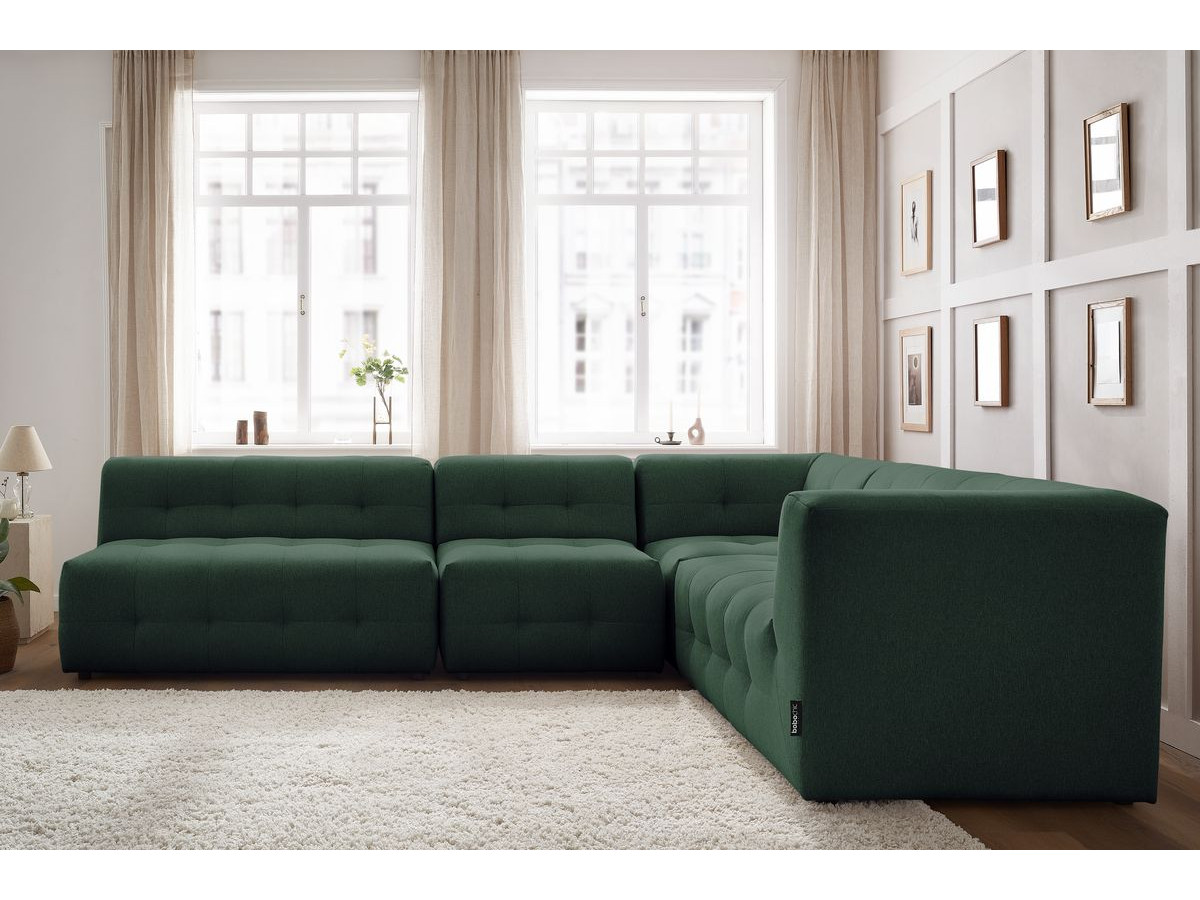 Canapé d'angle modulable KLEBER vert — vue 4