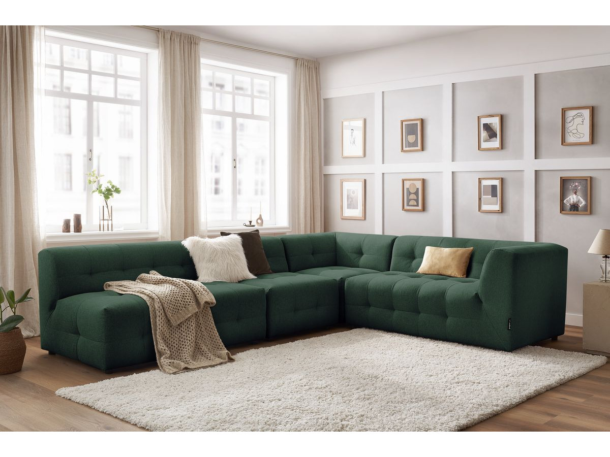 Canapé d'angle modulable KLEBER vert