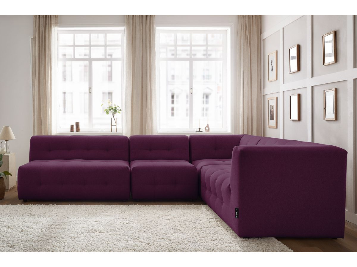 Canapé d'angle modulable KLEBER violet — vue 4