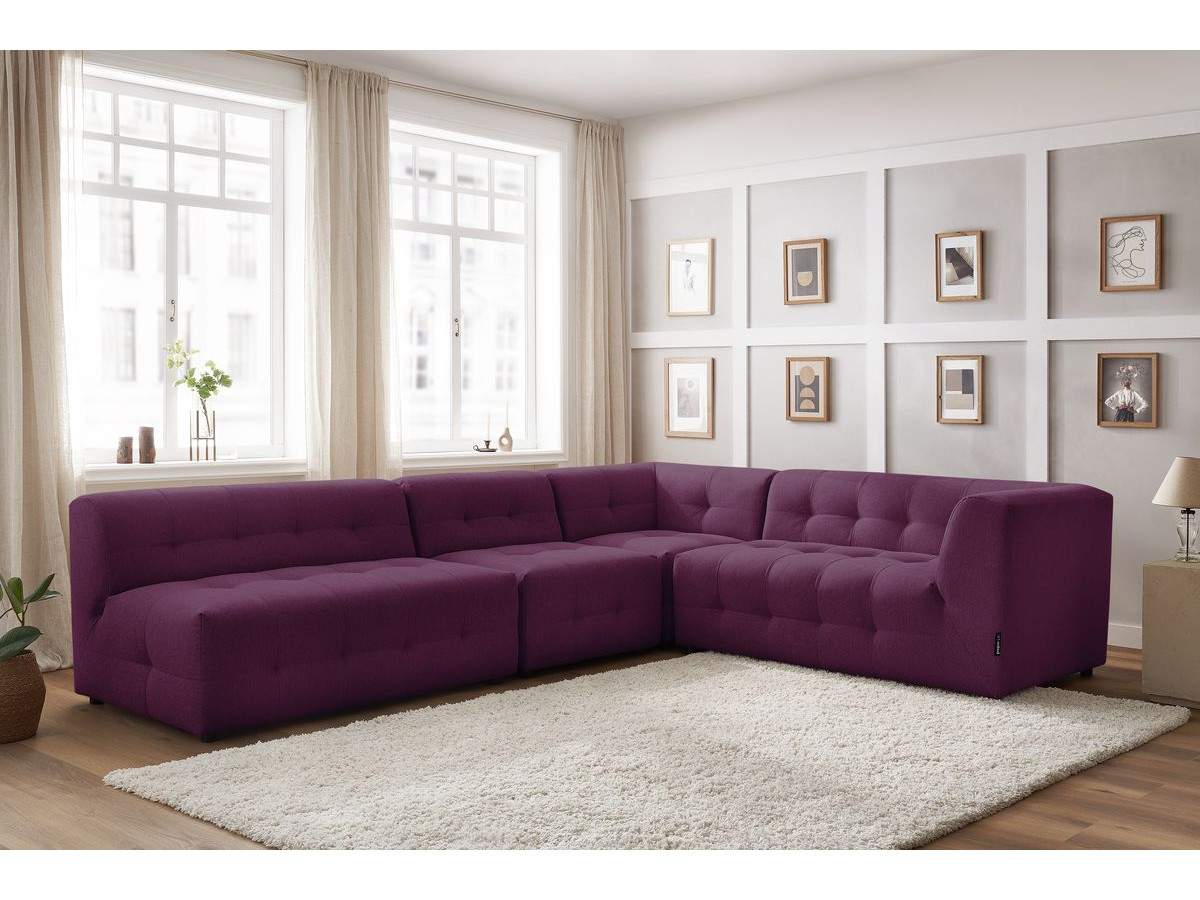 Canapé d'angle modulable KLEBER violet — vue 5
