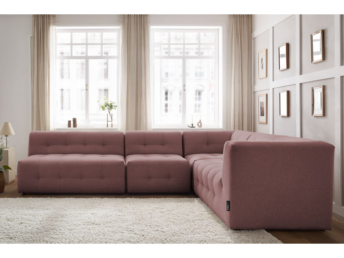 Canapé d'angle modulable KLEBER rose — vue 4