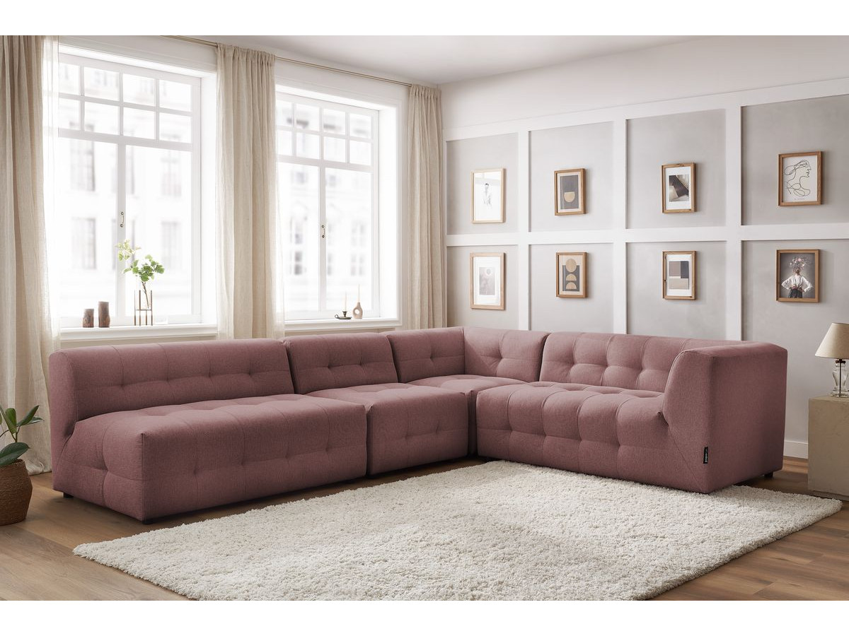 Canapé d'angle modulable KLEBER rose — vue 5