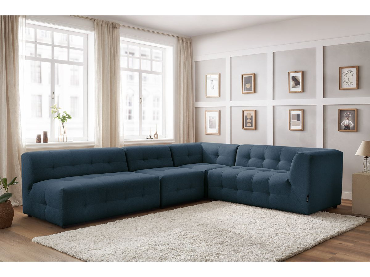 Canapé d'angle modulable KLEBER bleu foncé — vue 5