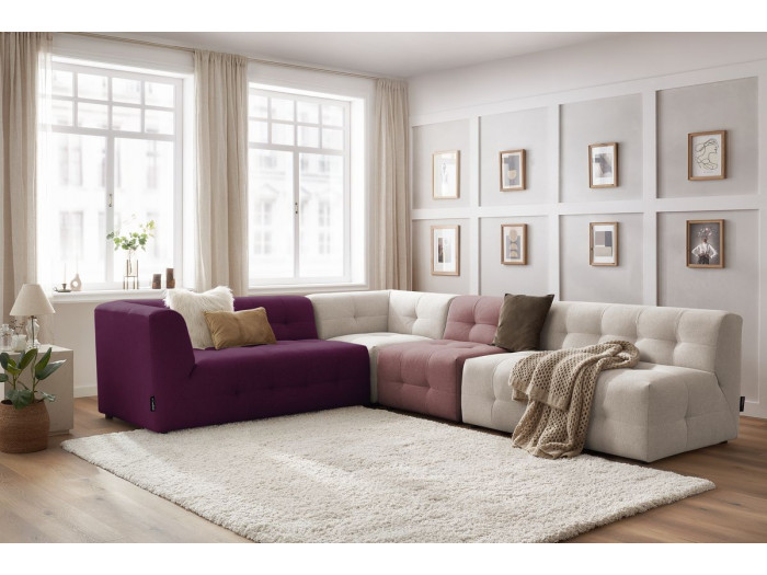 Canapé d'angle fixe 100% modulable KLEBER