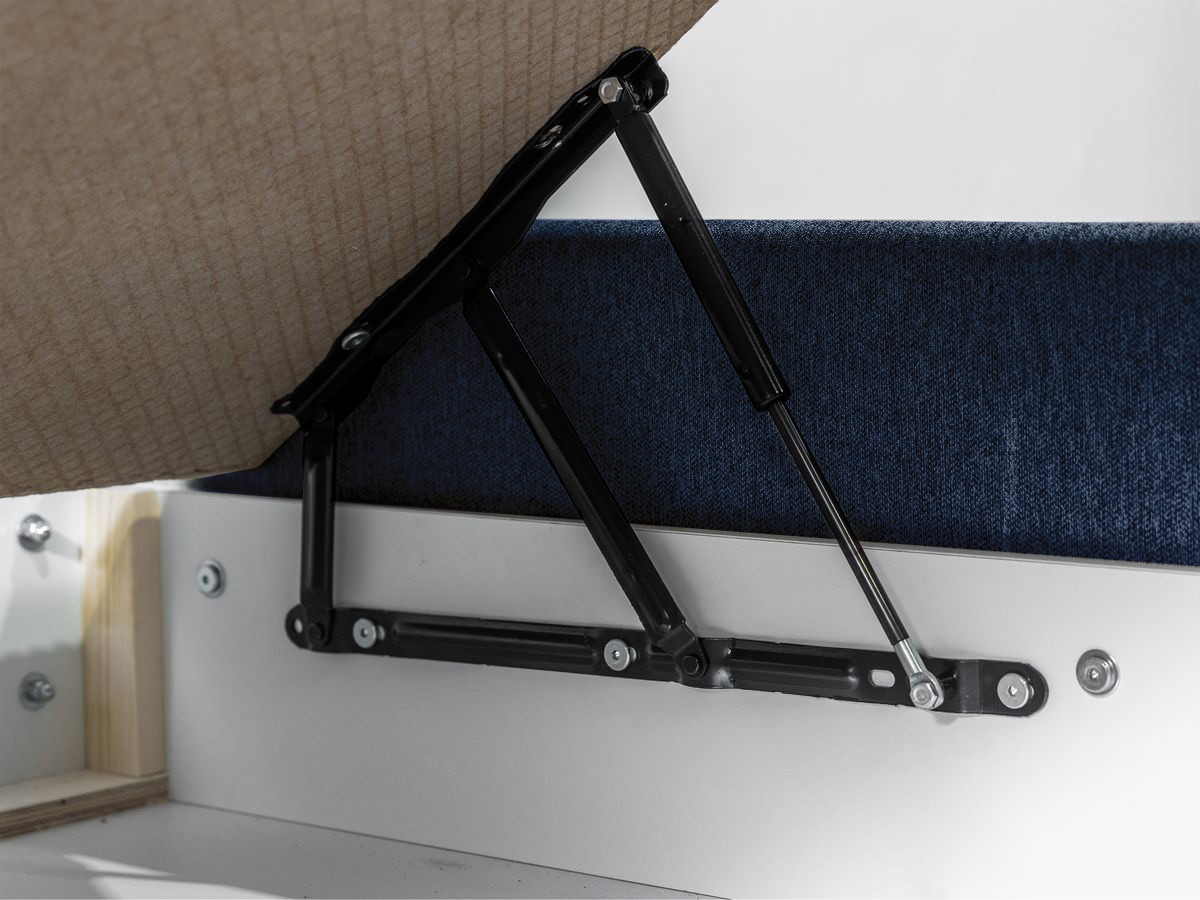 Canapé d'angle fixe EVEREST tissu chiné - Orange - Angle droit - 10 coussins