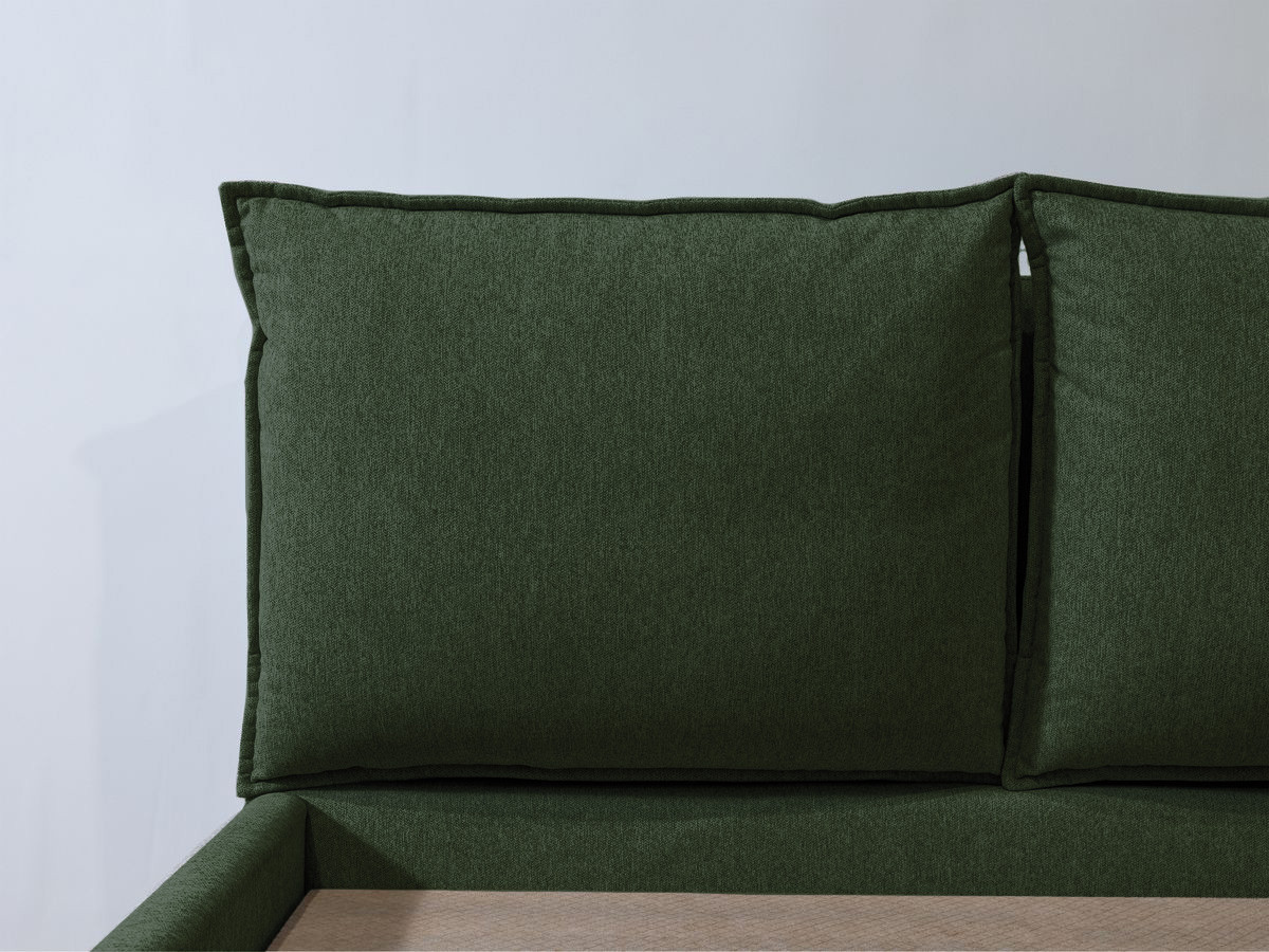 Lit coffre 160 x 200 cm LOUISE avec tête de lit ultra rembourrée