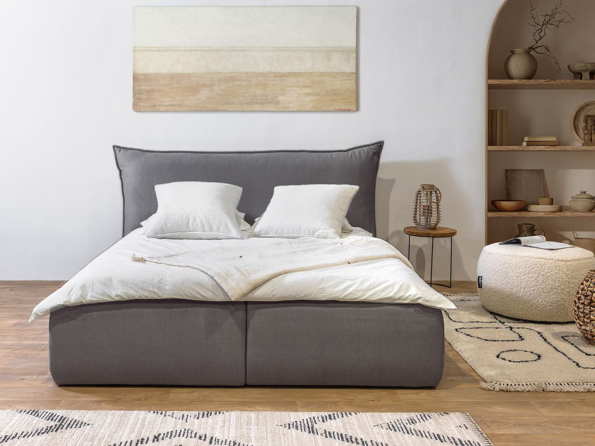 JADE opbergbed met hoofdbord met kusseneffect