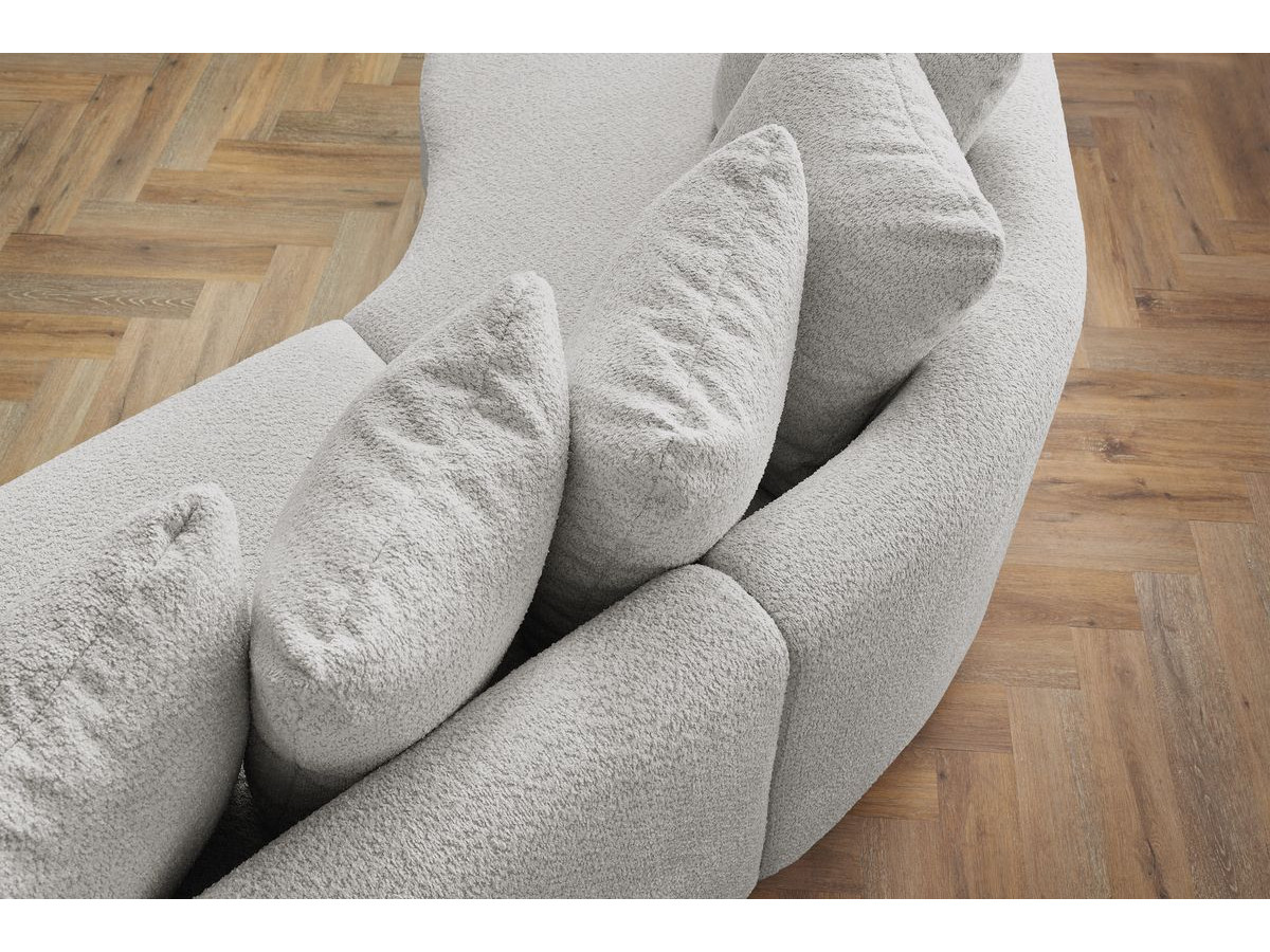 Canapé d'angle fixe MARIANNE tissu bouclette