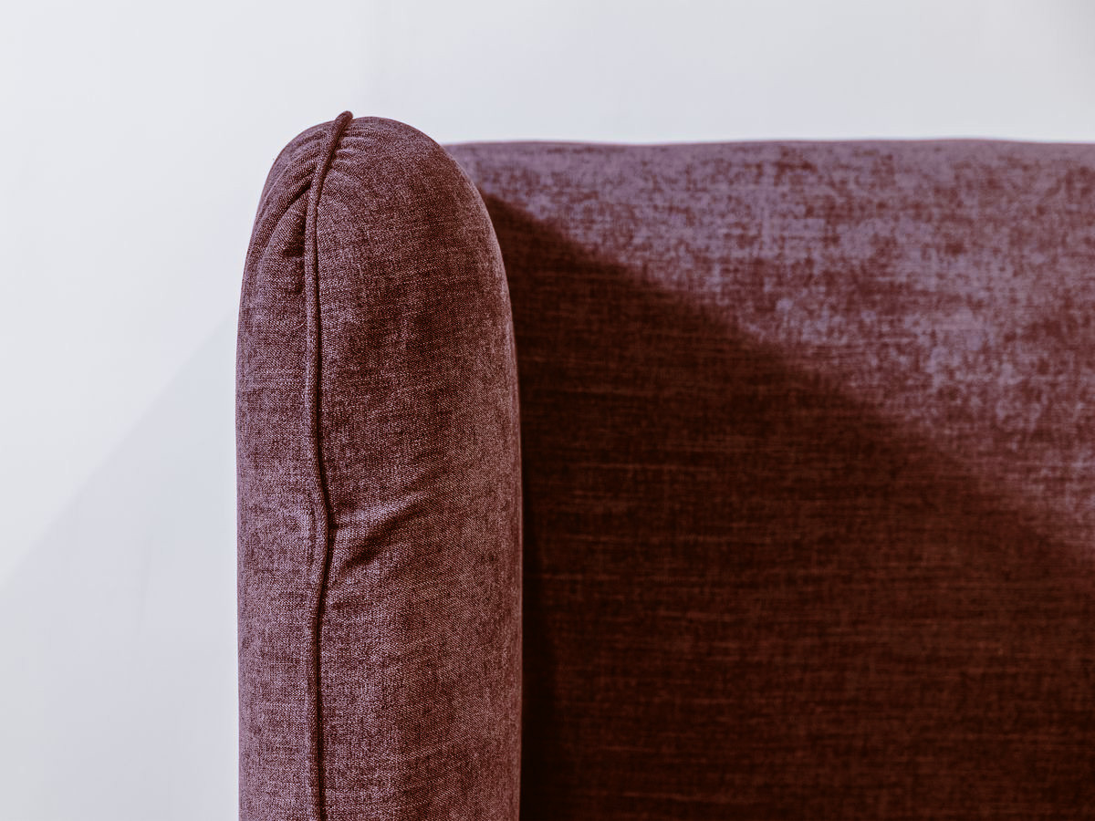 Lit coffre LOUISE avec tête de lit rembourrée rouge — vue 5