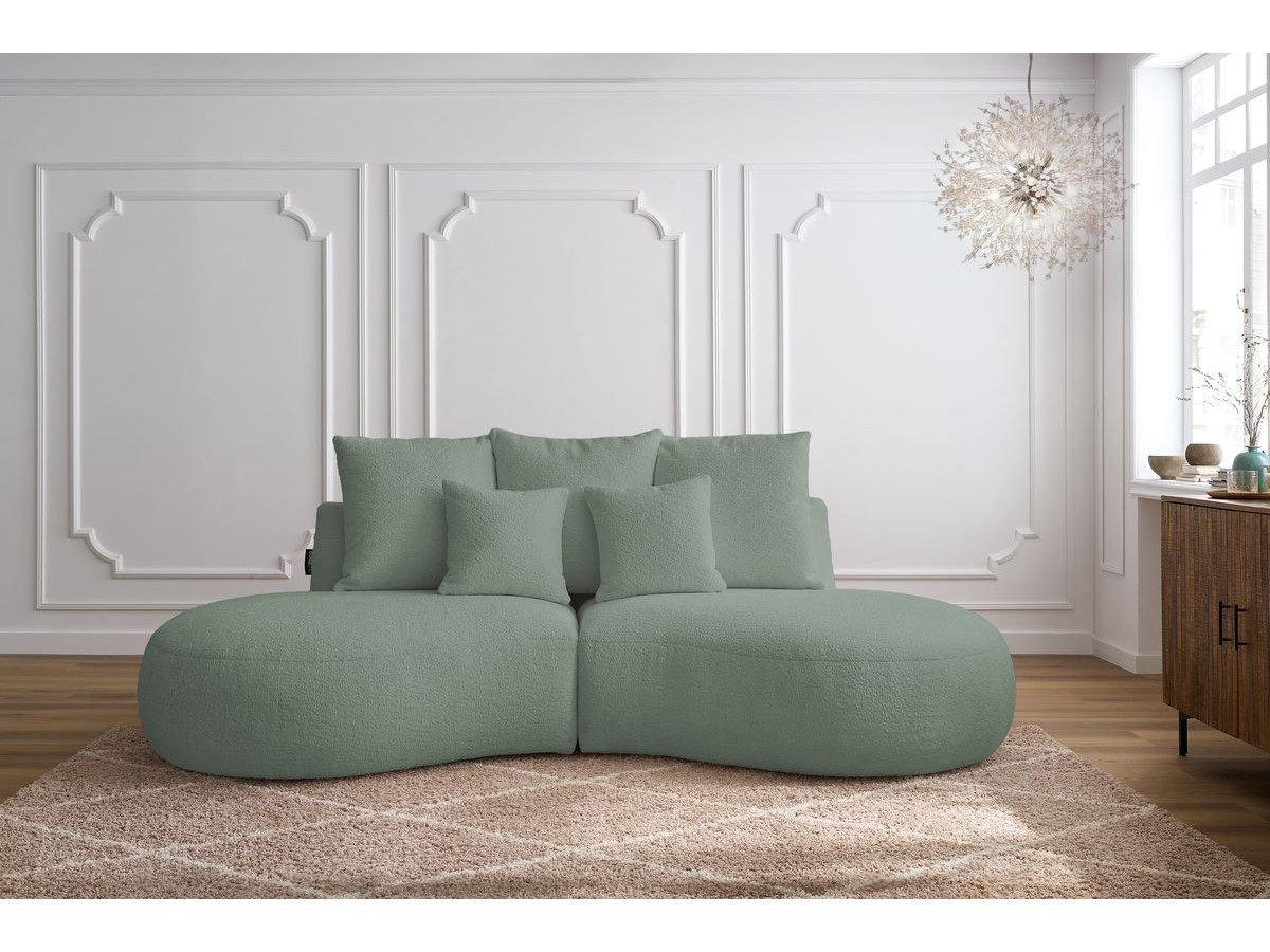 Canapé droit 3 places SAINT-GERMAIN bouclette vert — vue 5