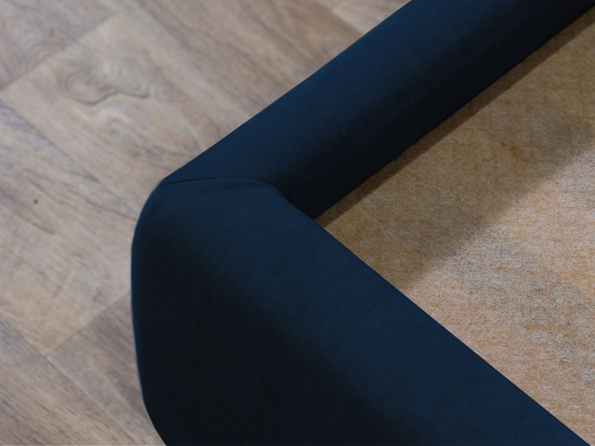 Lit coffre JADE avec tête de lit effet oreiller bleu — vue 6