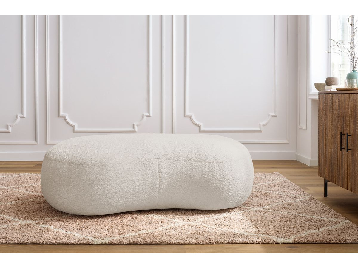 Pouf SAINT-GERMAIN tissu bouclette