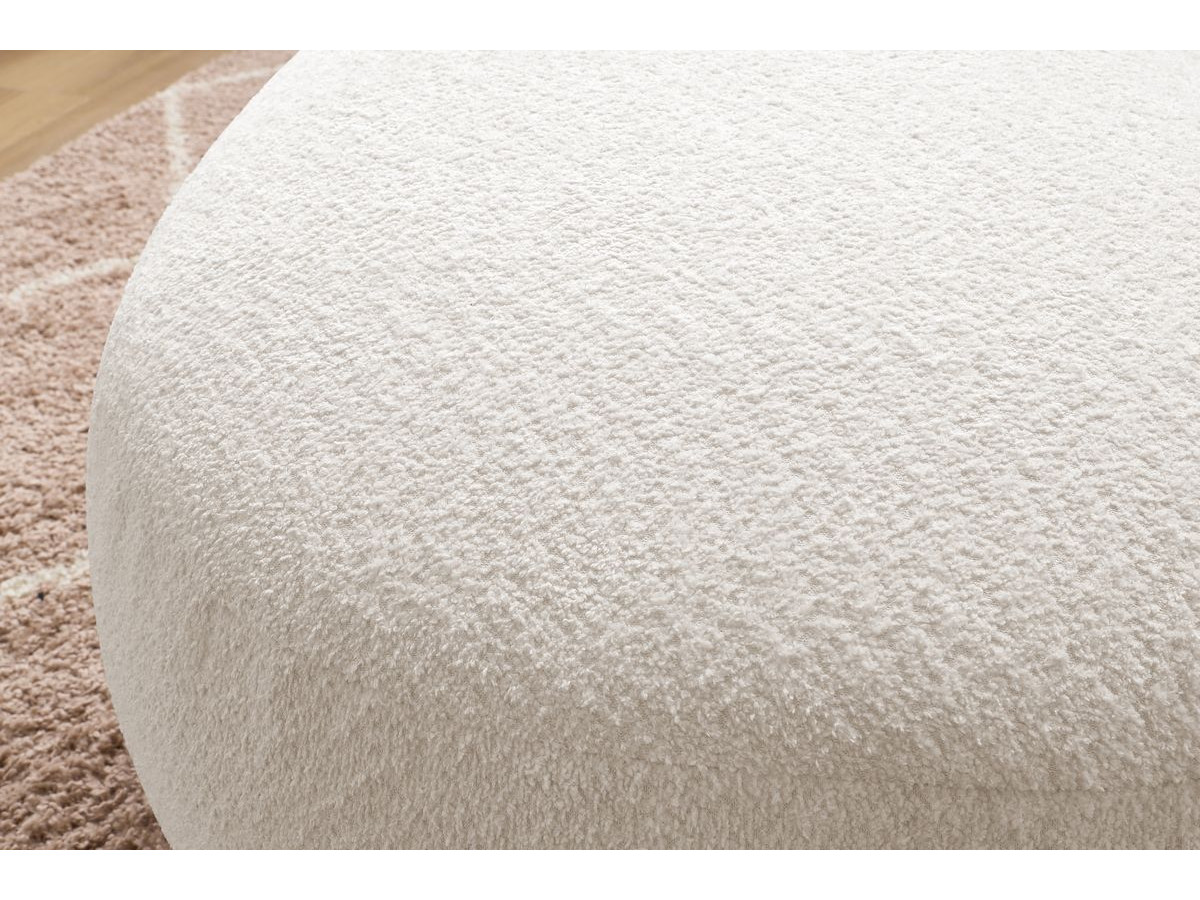 Pouf SAINT-GERMAIN tissu bouclette