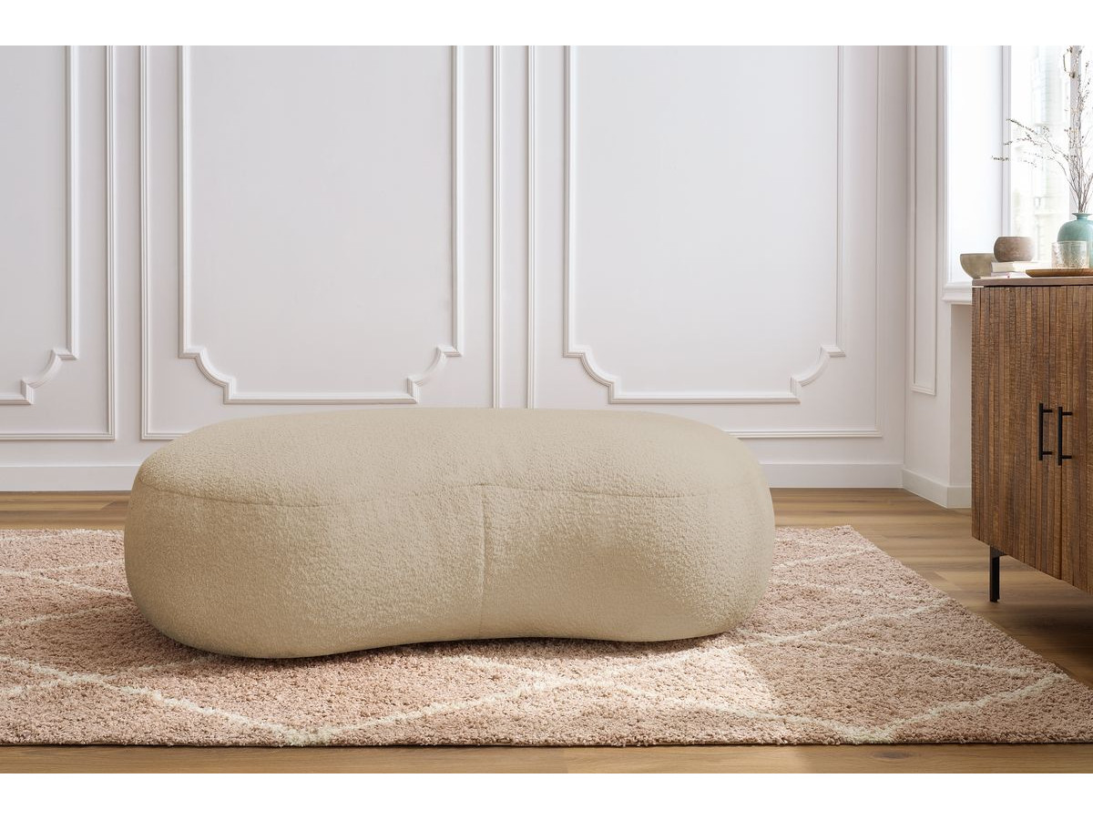 Pouf SAINT-GERMAIN tissu bouclette