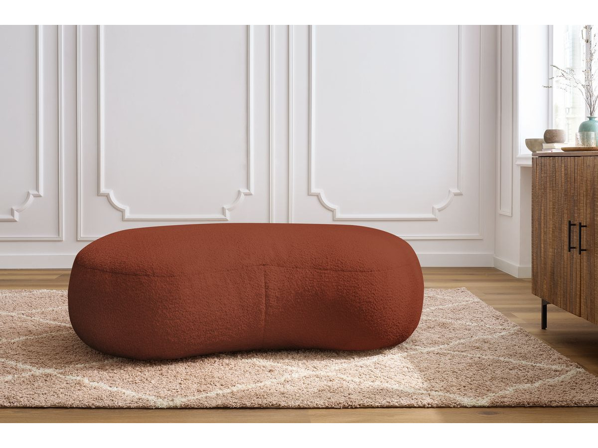 Pouf SAINT-GERMAIN tissu bouclette
