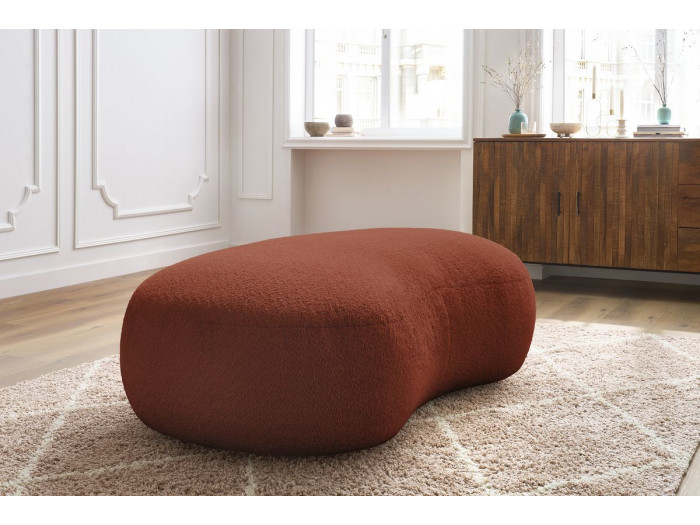 Pouf SAINT-GERMAIN tissu bouclette