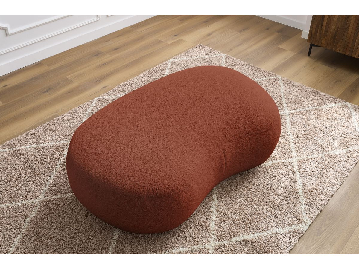 Pouf SAINT-GERMAIN bouclette orange — vue 5
