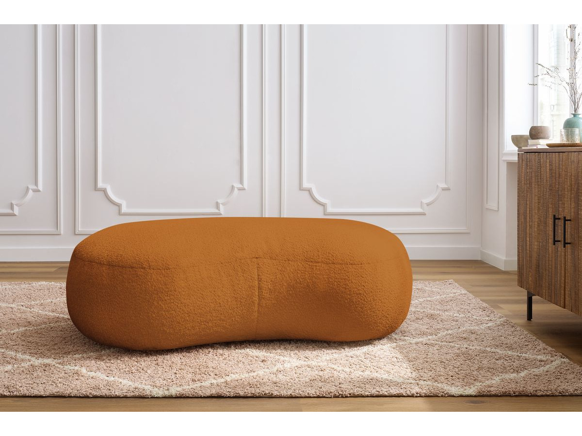 Pouf SAINT-GERMAIN tissu bouclette