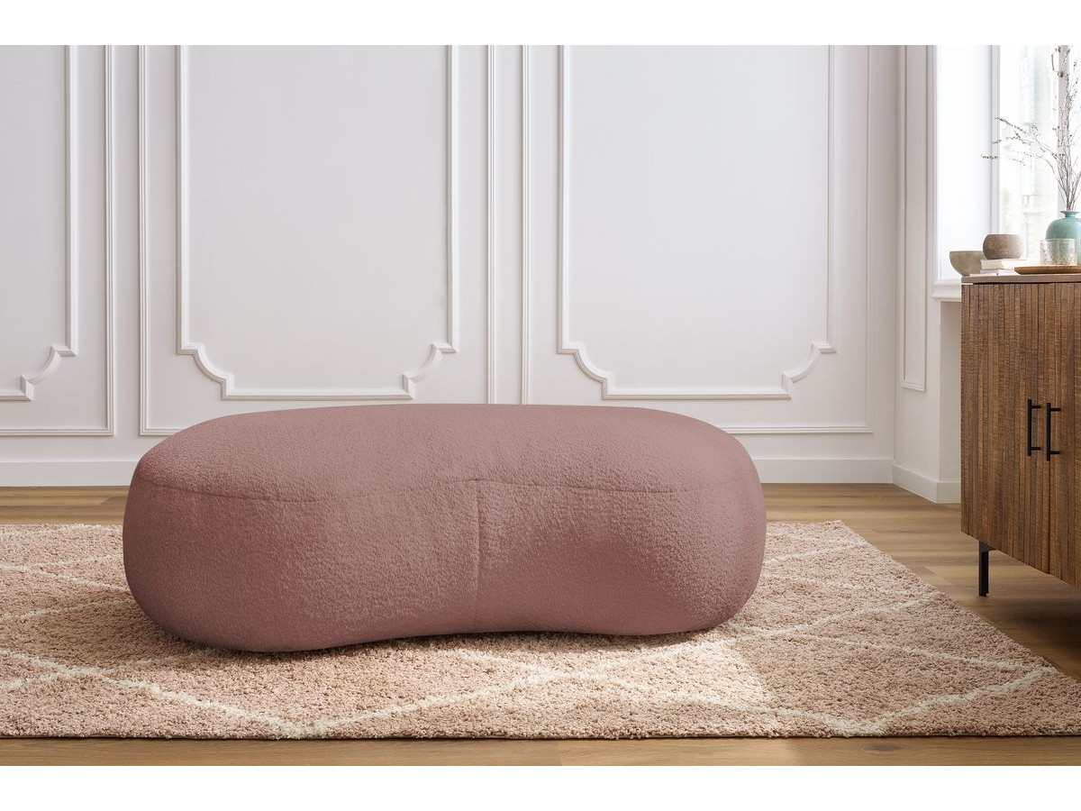 Pouf SAINT-GERMAIN tissu bouclette
