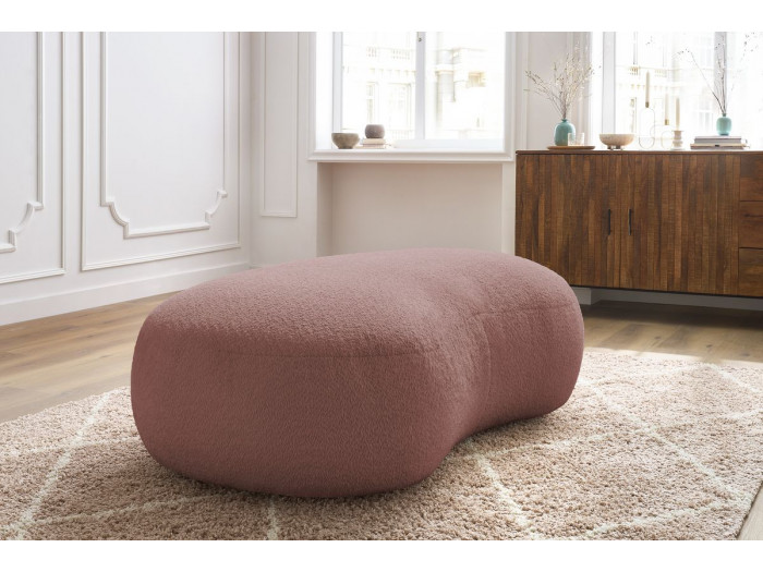Pouf SAINT-GERMAIN tissu bouclette