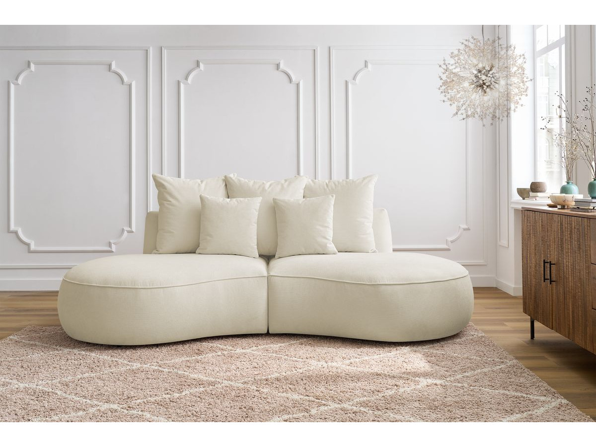 Canapé droit 3 places SAINT-GERMAIN texturé beige — vue 5