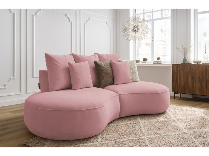 Canapé droit fixe 4 places SAINT-GERMAIN tissu texturé