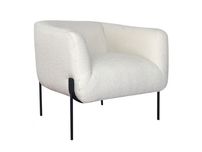 Fauteuil JODIE tissu bouclette