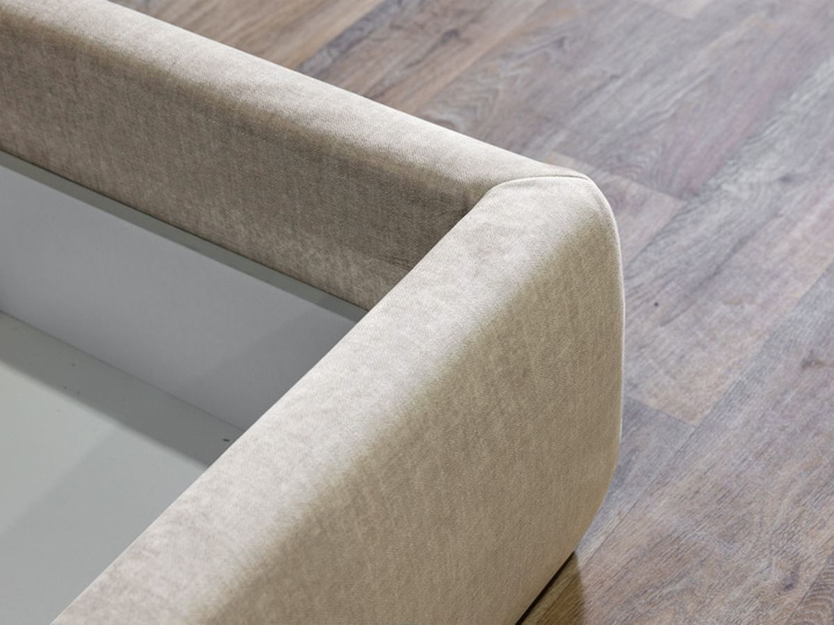 JADE opbergbed met hoofdbord met kusseneffect