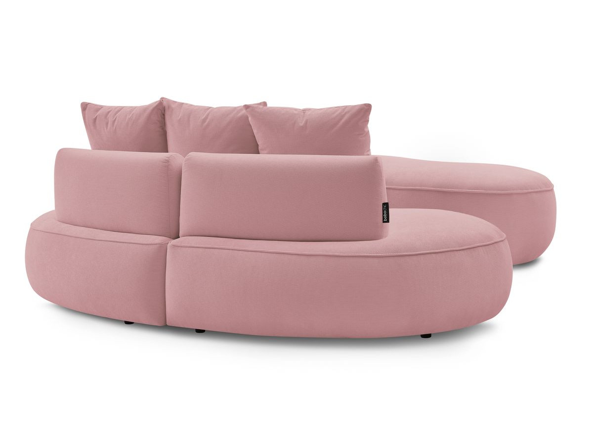Canapé droit fixe 3 places SAINT-GERMAIN tissu texturé avec pouf