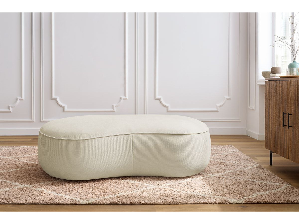 Pouf SAINT-GERMAIN tissu texturé