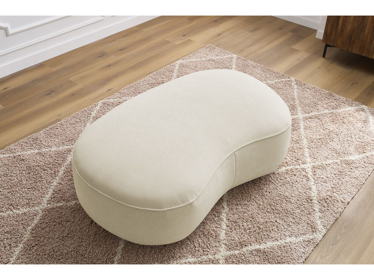 Pouf SAINT-GERMAIN texturé beige — vue 5