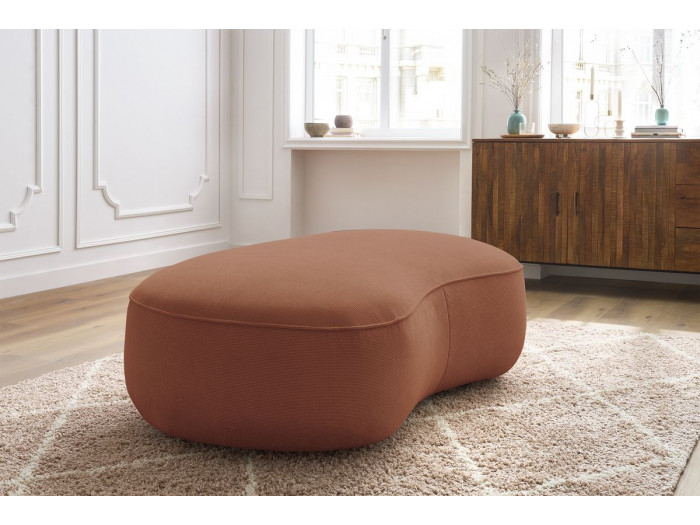 Pouf SAINT-GERMAIN tissu texturé
