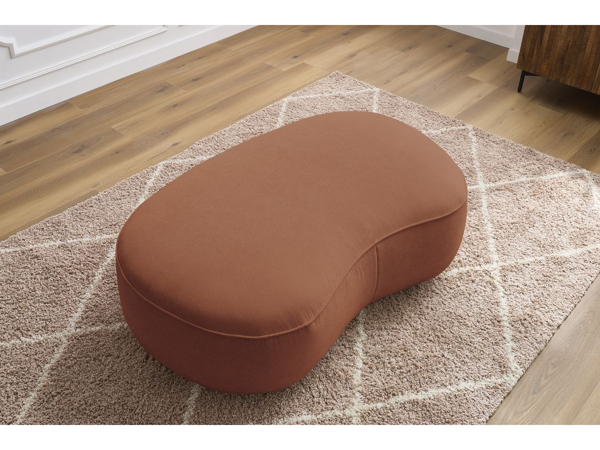 Pouf SAINT-GERMAIN texturé orange — vue 5