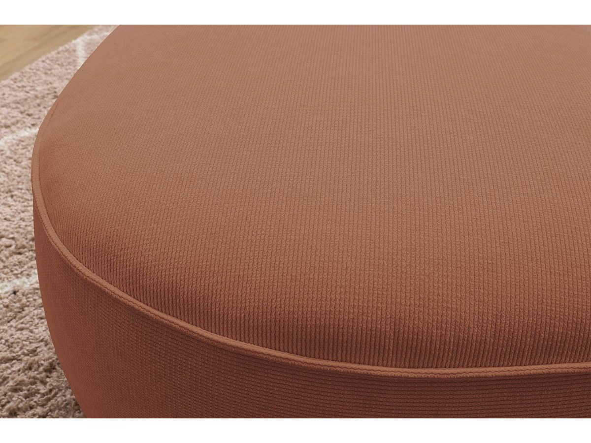 Pouf SAINT-GERMAIN texturé orange — vue 6