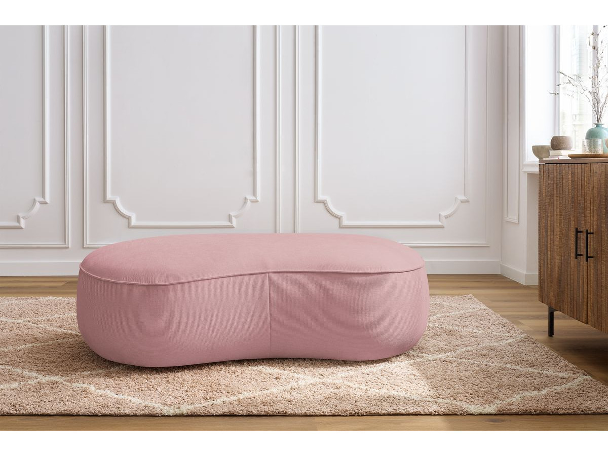 Pouf SAINT-GERMAIN texturé rose — vue 4