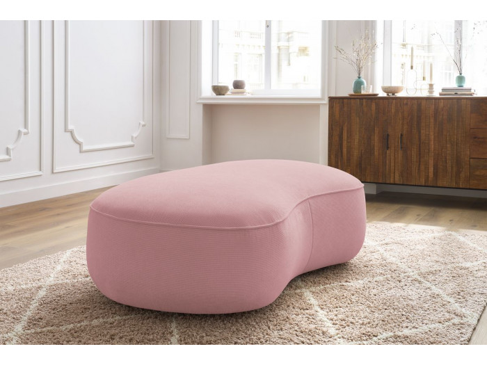 Pouf SAINT-GERMAIN tissu texturé