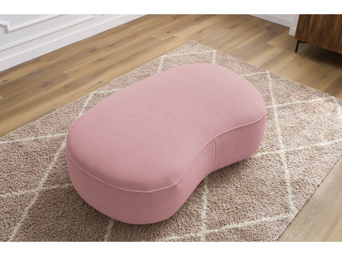 Pouf SAINT-GERMAIN texturé rose — vue 5