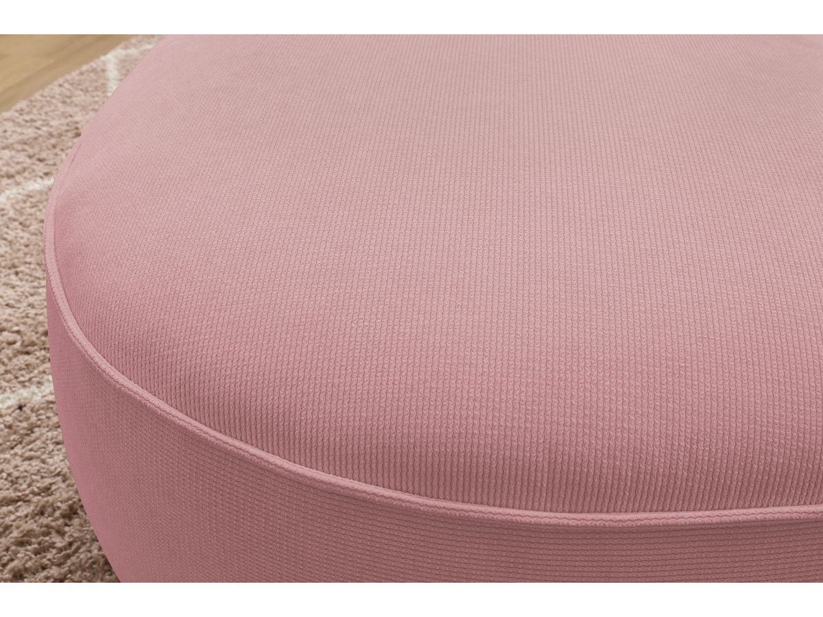 Pouf SAINT-GERMAIN texturé rose — vue 6